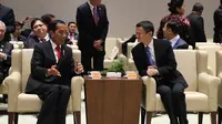 Presiden Joko Widodo bertemu dengan CEO Alibaba Jack Ma (sumber: Twitter Alibaba)
