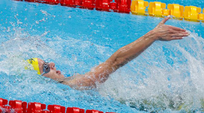 Emma McKeon saat beraksi di lintasan renang Olimpiade 2020 (AFP)