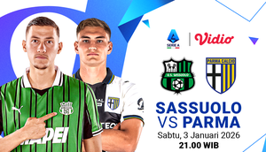 Live Streaming Serie A Pekan ke-18: Sassuolo vs Parma, Eksklusif di Vidio