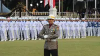 Kombes Pol Suhendri saat menjadi Komandan Upacara Penurunan Bendera di Istana Merdeka, Jakarta, 17 Agustus 2014. (Ist)