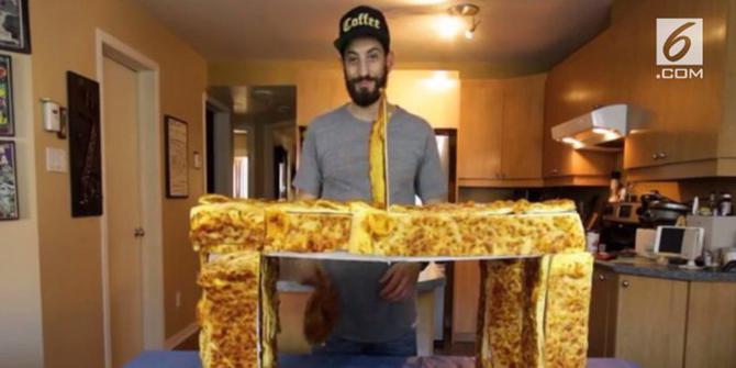 Pria Ini Membuat Meja Pingpong dari Pizza