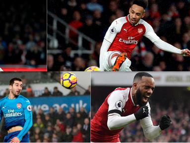 Inilah deretan pemain Arsenal yang menerima gaji tinggi pada musim 2017/2018.  (AFP/AP)