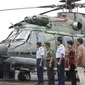 Delapan unit helikopter angkut H225M diberikan oleh PT Dirgantara Indonesia (PTDI) kepada Menteri Pertahanan RI, Prabowo Subianto, untuk digunakan Tentara Nasional Indonesia Angkatan Udara (TNI AU). (sumber foto : Humas PTDI)
