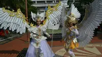 Sepasang Blekok Semarang dalam SNC 2017. ( foto : Liputan6.com / edhie prayitno ige