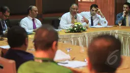 Direktur Outreach Strategist, Mustafa Tameez, saat menjadi pembicara diskusi perkembangan Islam di Indonesia dan Amerika Serikat, Jakarta, Kamis (30/4/2015). Indonesia berpotensi menjadi contoh wajah Islam yang toleran di dunia.(Liputan6.com/Johan Tallo)