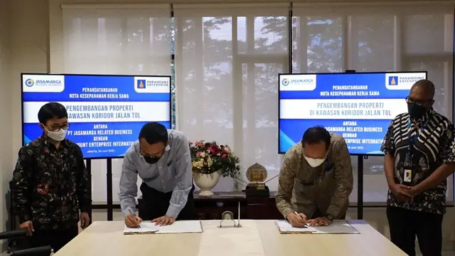 Jasa Marga lewat anak usaha PT Jasamarga Related Business (JMRB) menjalin kerjasama dengan PT Paramount Enterprise Internasional (Paramount Land) untuk kembangkan koridor jalan tol.