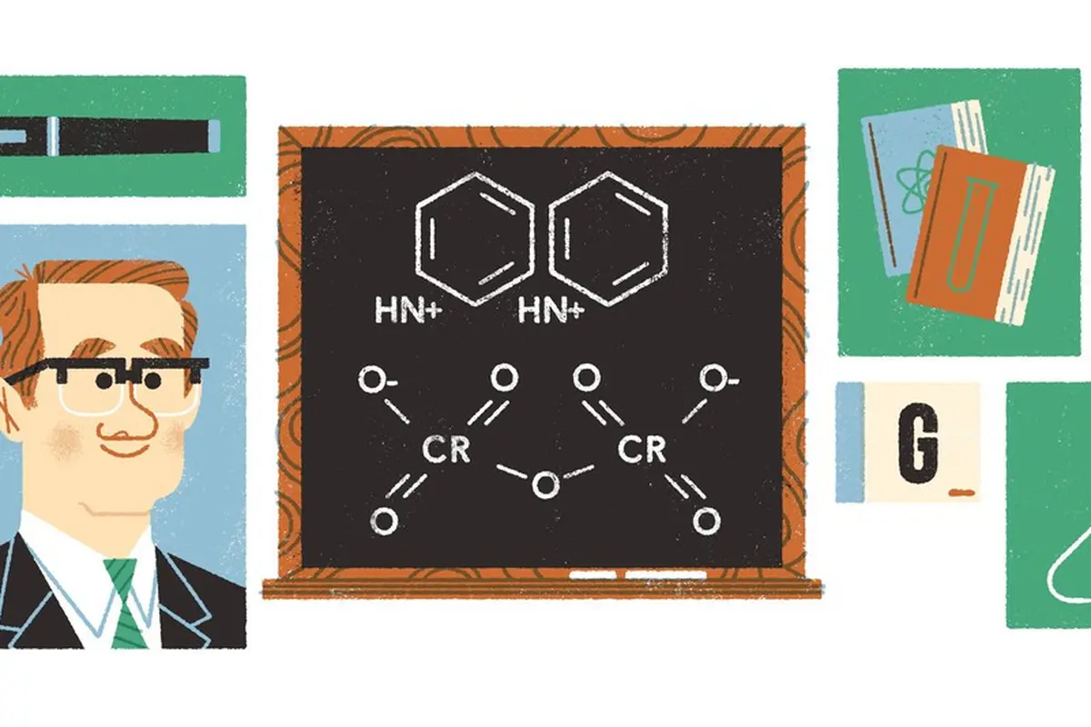 Sir John Conforth, ilmuan yang jadi Google Doodle. (Sumber Foto: Google)