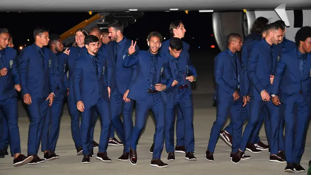 Skuad Timnas Brasil Tiba di Rusia
