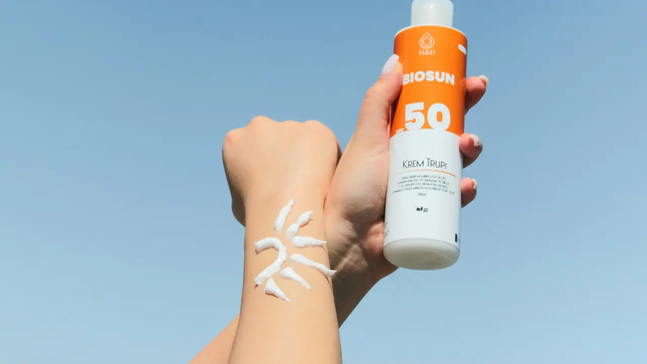 Sunblock on skin