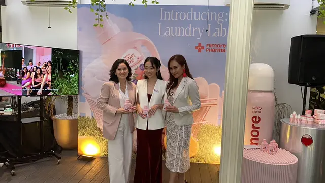 Filmore Pharma Konferensi Pers - Laundry Lab - Deterjen Yang Aman Untuk Hormon dan Kesehatan Perempuan, Menteng, Jakarta Pusat, Kamis, 7 Desember 2023.