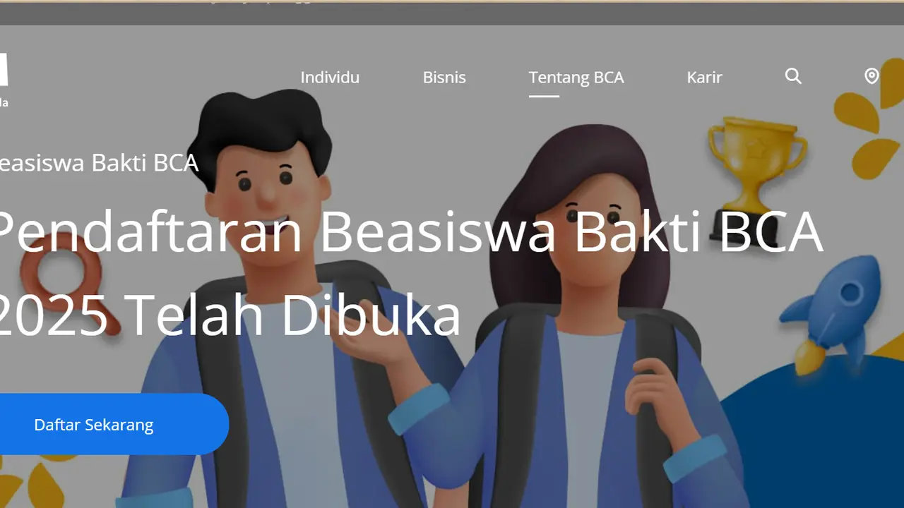 Beasiswa Bakti BCA Dibuka untuk Mahasiswa S1, Dapat Dana Bantuan Pendidikan dan Uang Saku