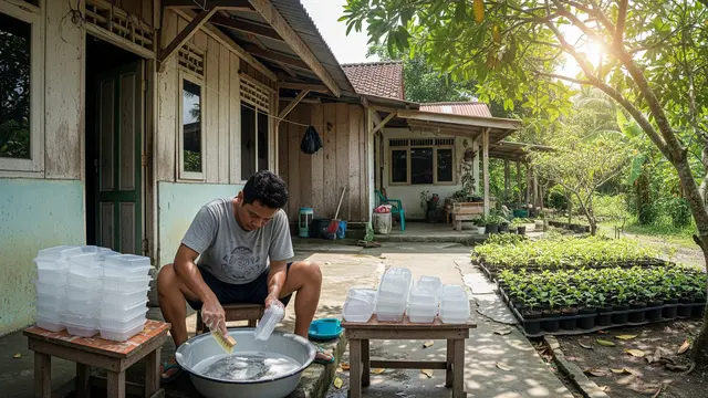 Cara Membuat Pot Tanaman dari Thinwall Bekas