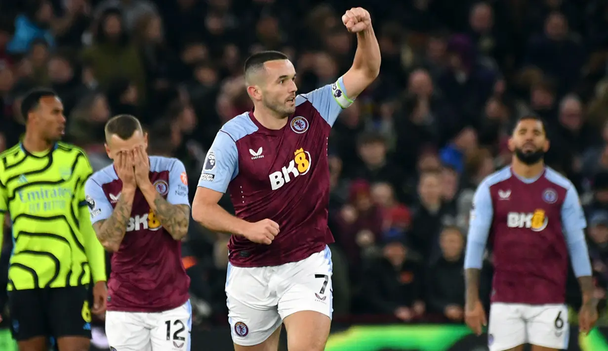 Namun, Aston Villa nyaris mengimbangi peluang Aston Villa dengan total 10 tembakan dibandingkan 12 tembakan Arsenal. (AP Photo/Rui Vieira)