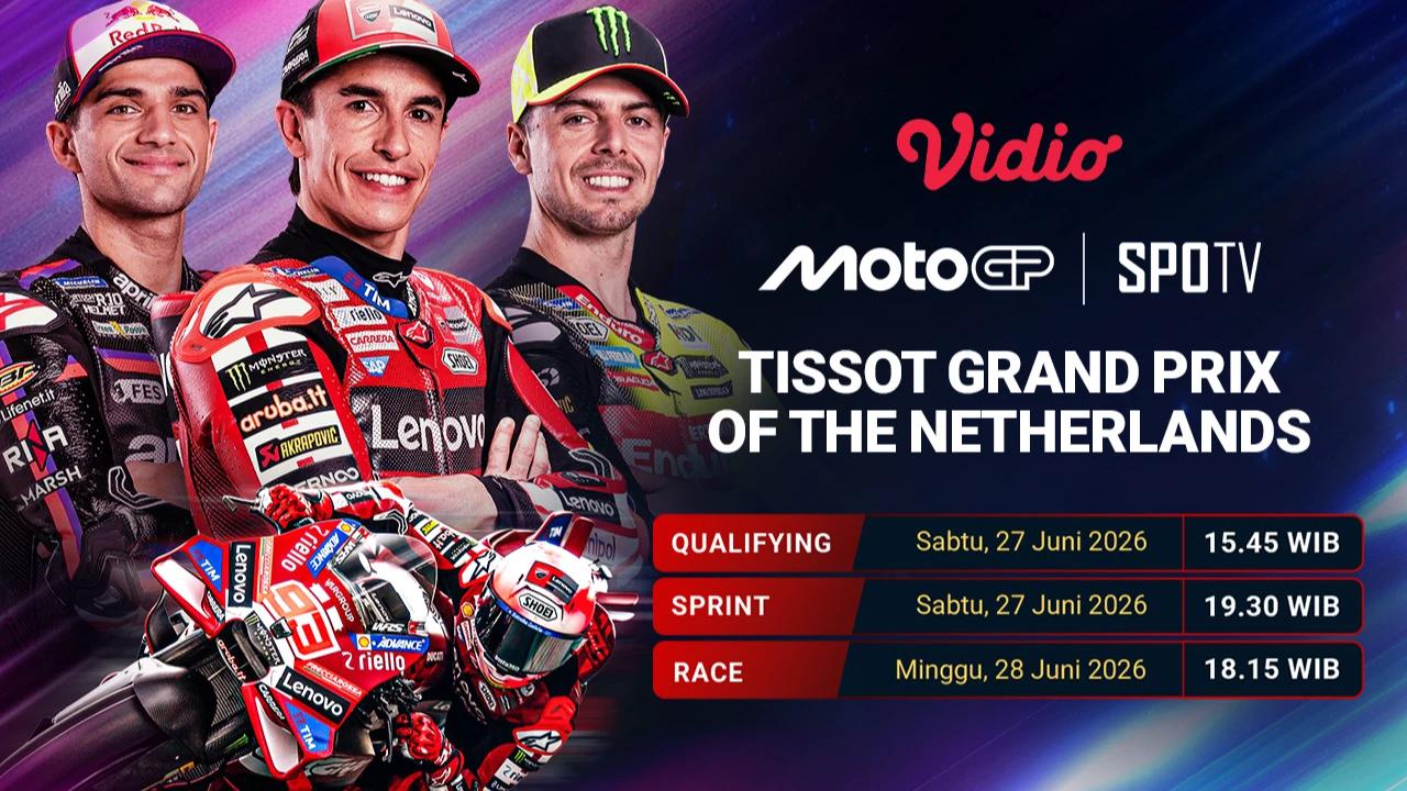 Jadwal MotoGP Grand Prix of Netherlands 2026: The Cathedral of Speed Bergejolak Hanya di Vidio
