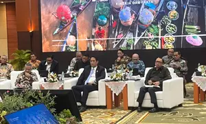 Menteri Keuangan Purbaya Yudhi Sadewa dalam konferensi pers APBN Kita di Kementerian Keuangan, Selasa (21/7/2026). (Liputan6.com/Christian)