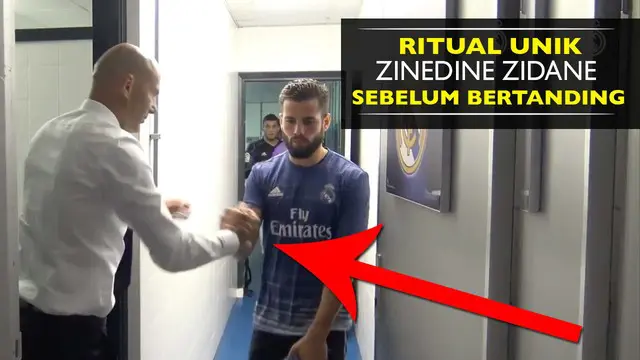 Video ritual unik Zinedine Zidane sebelum bawa pemain Real Madrid bertanding.