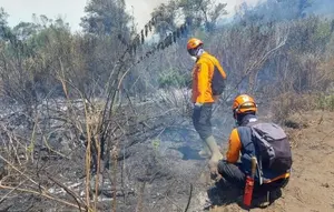 Kebakaran Semeru Mendekati Permukiman