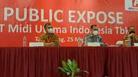 PT Midi Utama Indonesia Tbk (Midi) menggelar public expose yang digelar di Alfa Tower, Alam Sutera, Rabu (25/5/2022).