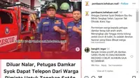 Viral Cerita Petugas Damkar Tak Menolak Permintaan Emak-Enak Buat Mengusir Hantu.&nbsp; foto: (dok.Instagram @pembasmi.kehaluan.reall/https://www.instagram.com/p/DFMfTMUTjwf/Henry)