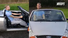 Elliott dituduh mengemudikan mobil dengan posisi berdiri karena kepalanya menyembul keluar dari mobil.
