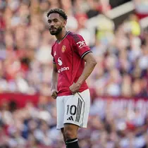 Pemain Manchester United, Matheus Cunha, saat pertandingan Liga Inggris melawan Arsenal di Stadion Old Trafford, Manchester, Inggris, Minggu, 17 Agustus 2025. (AP Photo/Dave Thompson)