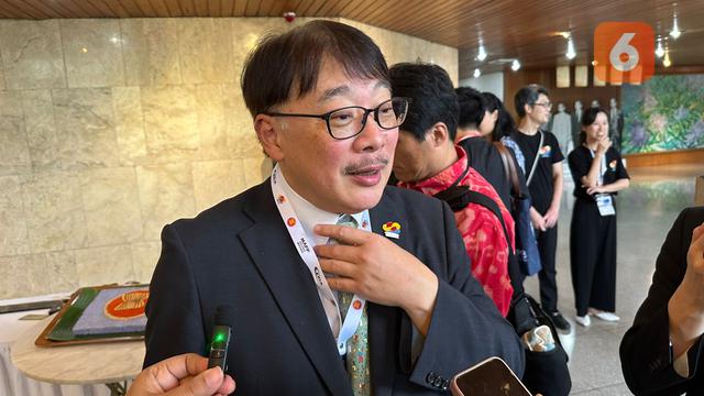 rangkaian acara perayaan 50 tahun hubungan Jepang-ASEAN di Kantor Sekretariat ASEAN, Jakarta, Selasa (21/11/2023). (Liputan6/Benedikta Miranti)