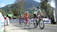 Balap sepeda di gelaran Tour de Indonesia di Ijen, Banyuwangi.