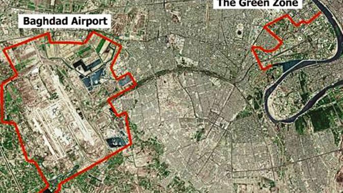 Kawasan Green Zone, Baghdad, Irak. (Wikimedia)