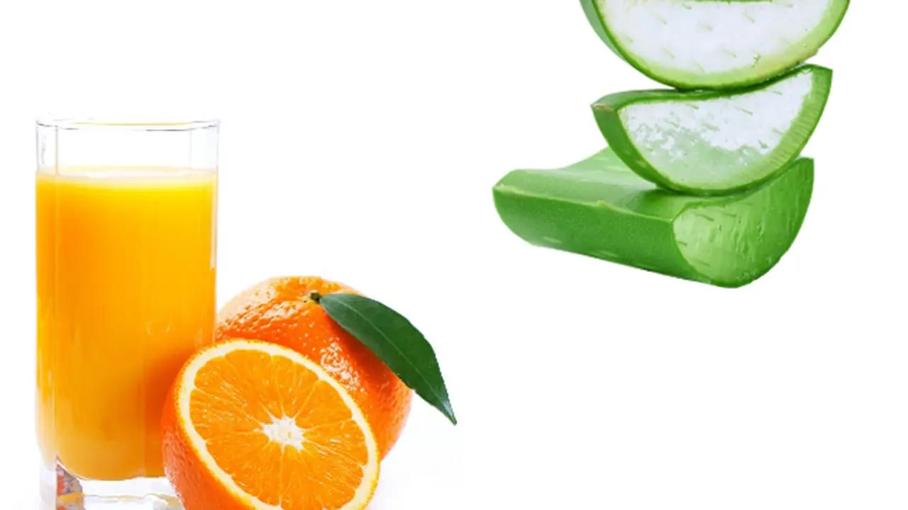 Masker wajah dengan jus jeruk dan lidah buaya
