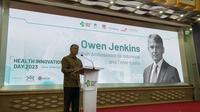 Duta Besar Inggris untuk Indonesia, Owen Jenkins, beri sambutan dalam acara peluncuran Regulatory Sandbox, Selasa (30/5/2023). (Kedutaan Besar Inggris)