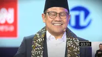 Calon Wakil Presiden Muhaimin Iskandar atau Cak Imin di arena debat cawapres perdana di JCC Senayan, Jakarta, Jumat (22/12/2023). (Foto: Tangkapan layar dari Youtube KPU).