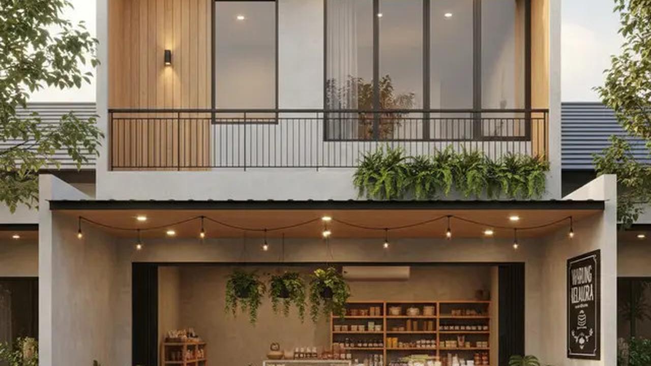 9 Gambar Rumah Minimalis Ada Warungnya, Desain Praktis untuk Keluarga dan Usaha