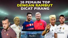 Video para pemain sepak bola terkenal dengan gaya rambut yang dicat pirang, salah satunya Lionel Messi pemain asal klub Barcelona.
