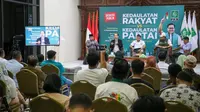 Sekretaris Jenderal (Sekjen) DPP PKB Hasanuddin Wahid saat membuka Diskusi Publik bertajuk Daulat Rakyat vs Daulat Partai di Kantor DPP PKB, Jalan Raden Saleh, Jakarta Pusat, Selasa (17/1/2021). (Ist)