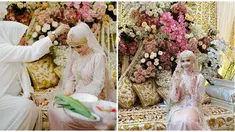 Pakai baju adat lengkap dengan aksesorinya, penampilan calon istri Chand Kelvin ini bikin pangling. Pamer daun pacar yang ada di tangannya, ini adalah potret Dea Sahirah ketika menjalani prosesi adat Boh Gaca. Boh Gaca sendiri merupakan tradisi kecantikan yang dilakukan oleh pengantin perempuan dengan membuat ukirain inai di jari, tangan, serta kakinya. (Liputan6.com/IG/@deasahirah)