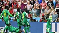 Senegal meraih kemenangan 2-1 atas Polandia pada laga perdana Grup H Piala Dunia 2018 yang berlangsung di Stadion Spartak, Selasa (19/6/2018) malam WIB. (AFP/Francesco Leong)