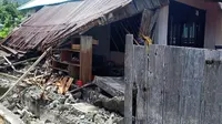 Gempa Halmahera Selatan, Maluku Utara juga menerjang Desa Tabamasa pada Minggu, 14 Juli 2019. (Dok Badan Nasional Penanggulangan