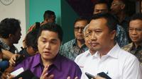 Ketua Panitia Asian Games Indonesia (INASGOC), Erick Thohir, mengonfirmasi pengurangan peserta tes event Asian Games 2018 dari sembilan peserta menjadi tujuh untuk tiga cabang olahraga. (Bola.com/Zulfirdaus Harahap)