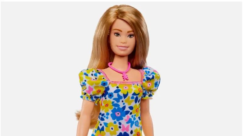 Sosok Barbie yang menggambarkan penyandang down syndrome (Tangkapan layar dari website cnn.com)