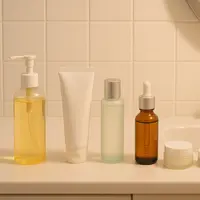 ilustrasi rangkaian skincare malam/image generated by AI