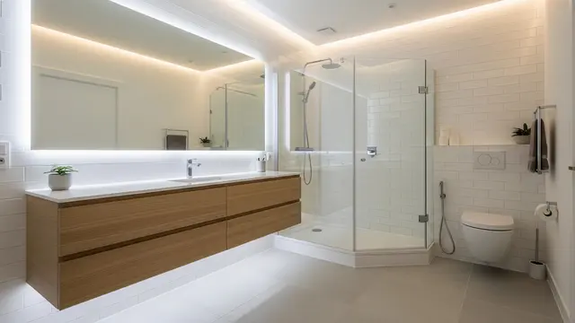 Trik agar Kamar Mandi Kecil Jadi Luas/AI Generated