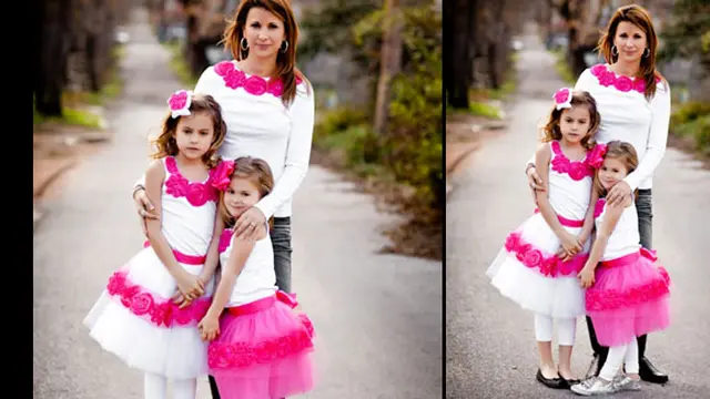 (c) matchingmotherdaughteroutfit