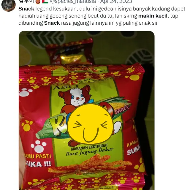 6 Cuitan Netizen Snack Jadul Ukurannya Makin Kecil Ini Bikin Ngakak