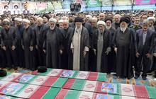 FOTO: Momen Salat Jenazah Ebrahim Raisi, Diimami Pemimpin Tertinggi Iran Ayatollah Khamenei dan Diikuti Ribuan Orang