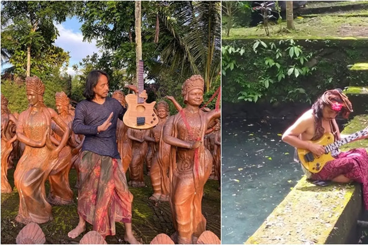 Tampil Beda, Ini 6 Potret Dewa Budjana Bawa Gitar di Berbagai Tempat Estetik