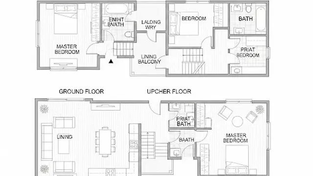 Denah Rumah 3 Kamar Tidur Kecil dan 3 Kamar Mandi