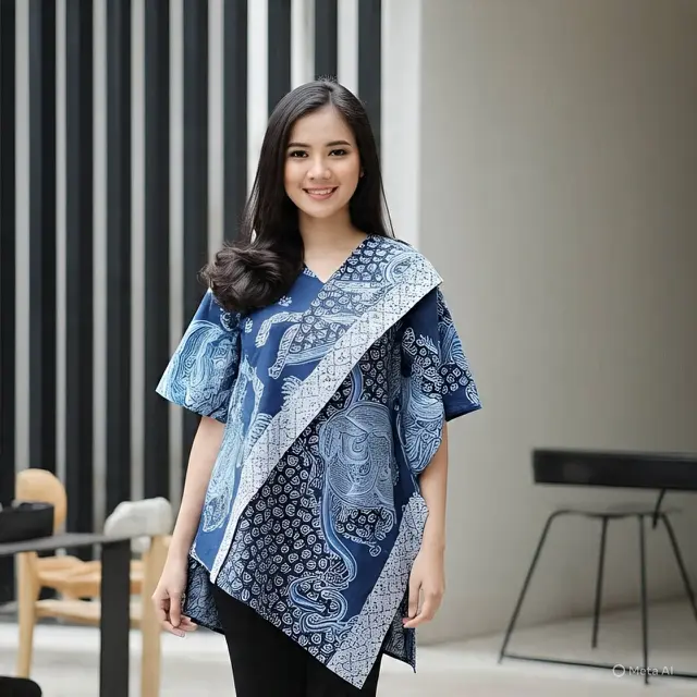 Model Batik Wanita Cape