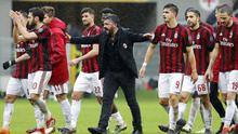 Pelatih AC Milan, Gennaro Gattuso, menyebut penampilan buruk Hakan Calhanoglu jadi salah satu penyebab kekalahan 1-3 atas Juventus. (AP Photo/Antonio Calanni)