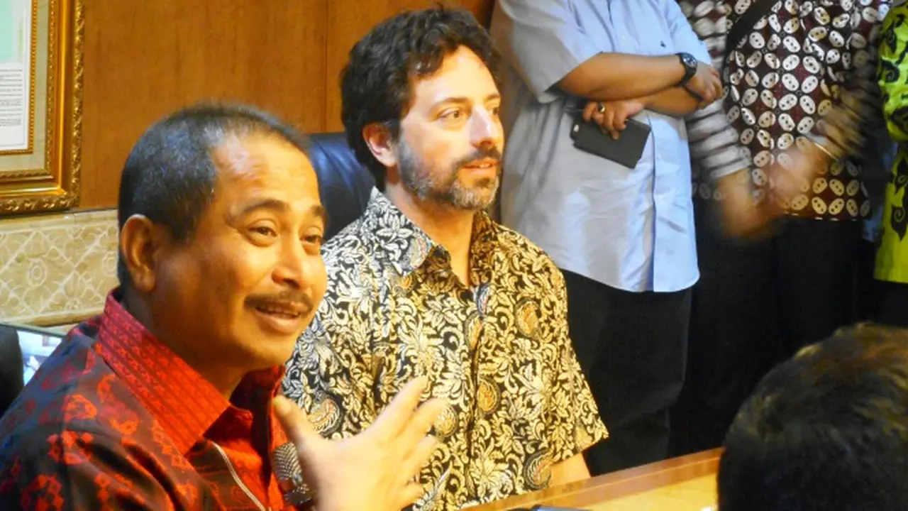 Co-founder Google Sergey Brin dan Menteri Pariwisata Arief Yahya