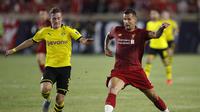 Bek Liverpool Dejan Lovren saat tampil menghadapi Borussia Dortmund di ICC 2019 Amerika Serikat (AFP)